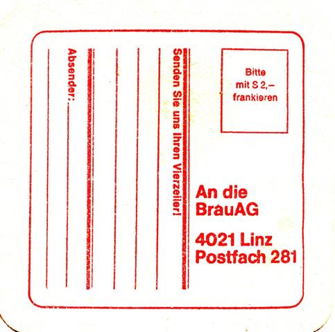 linz o-a brau ag braumeister 4b (quad195-postkarte-rot)